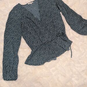 Nine Britton Teal Patterned Blouse